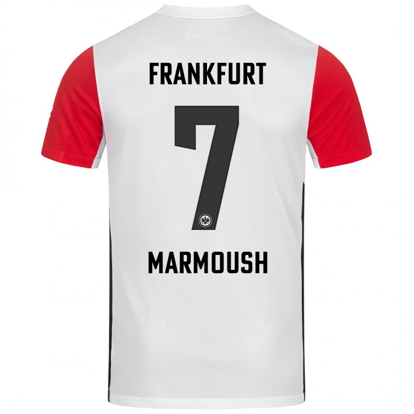 Kinder Omar Marmoush #7 Weiß Rot Heimtrikot Trikot 2024/25 T-Shirt Österreich