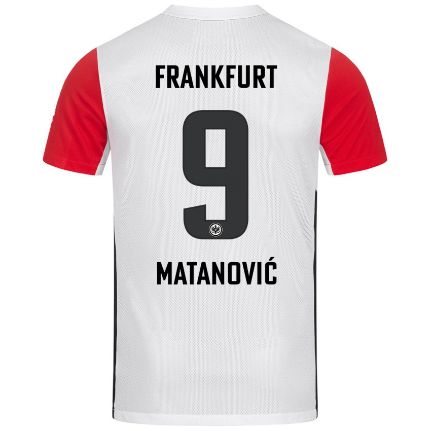 Kinder Igor Matanovic #9 Weiß Rot Heimtrikot Trikot 2024/25 T-Shirt Österreich