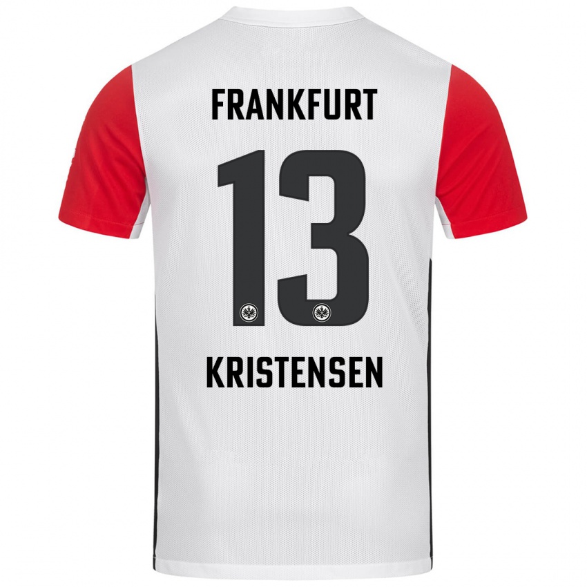 Kinder Rasmus Kristensen #13 Weiß Rot Heimtrikot Trikot 2024/25 T-Shirt Österreich