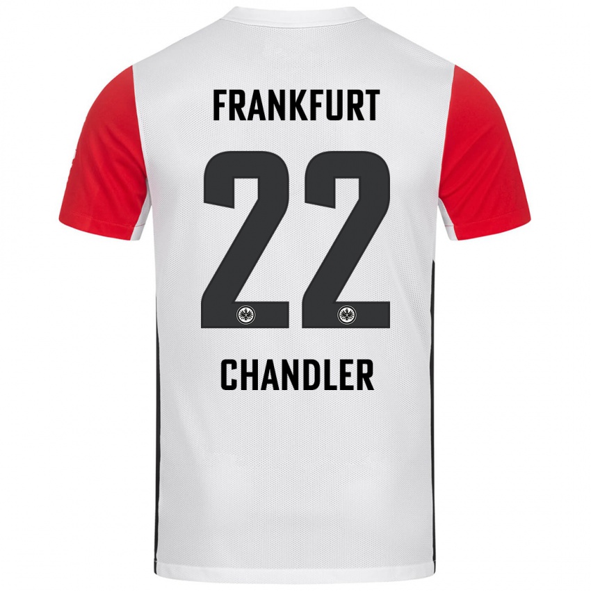 Kinder Timothy Chandler #22 Weiß Rot Heimtrikot Trikot 2024/25 T-Shirt Österreich