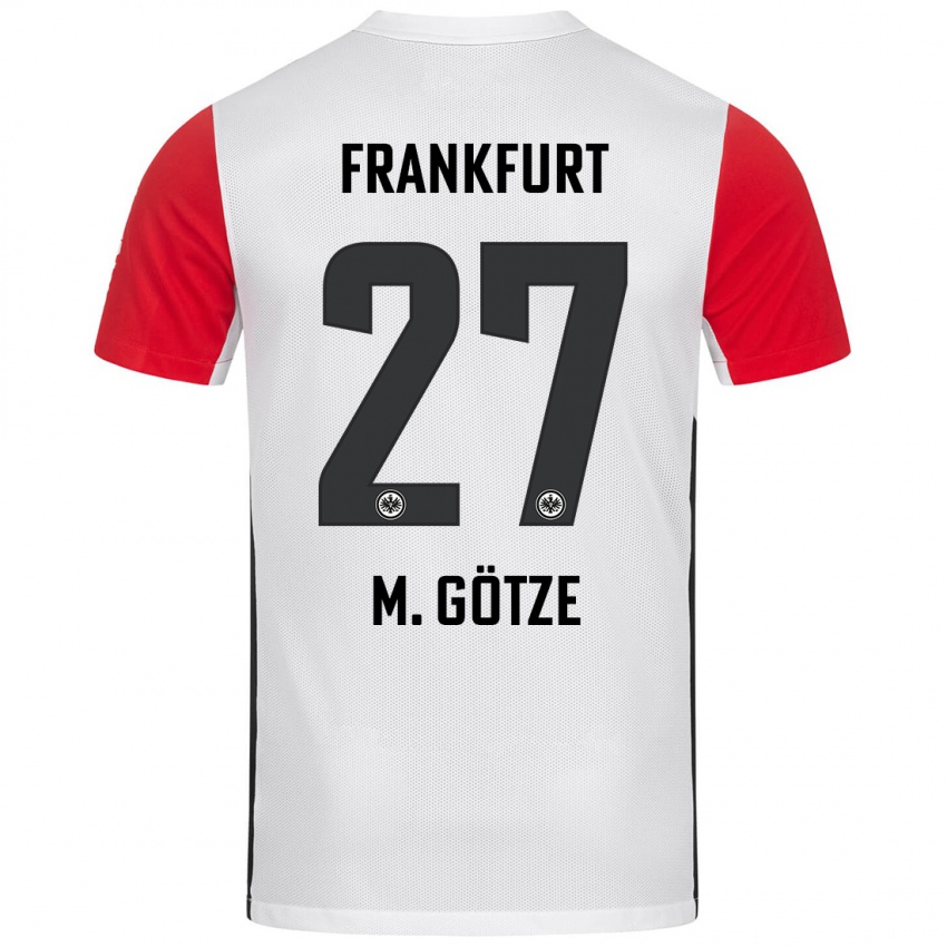 Kinder Mario Götze #27 Weiß Rot Heimtrikot Trikot 2024/25 T-Shirt Österreich