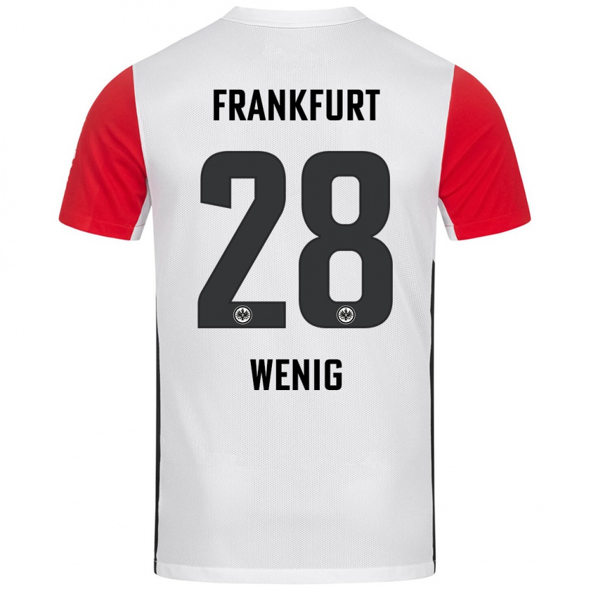 Kinder Marcel Wenig #28 Weiß Rot Heimtrikot Trikot 2024/25 T-Shirt Österreich