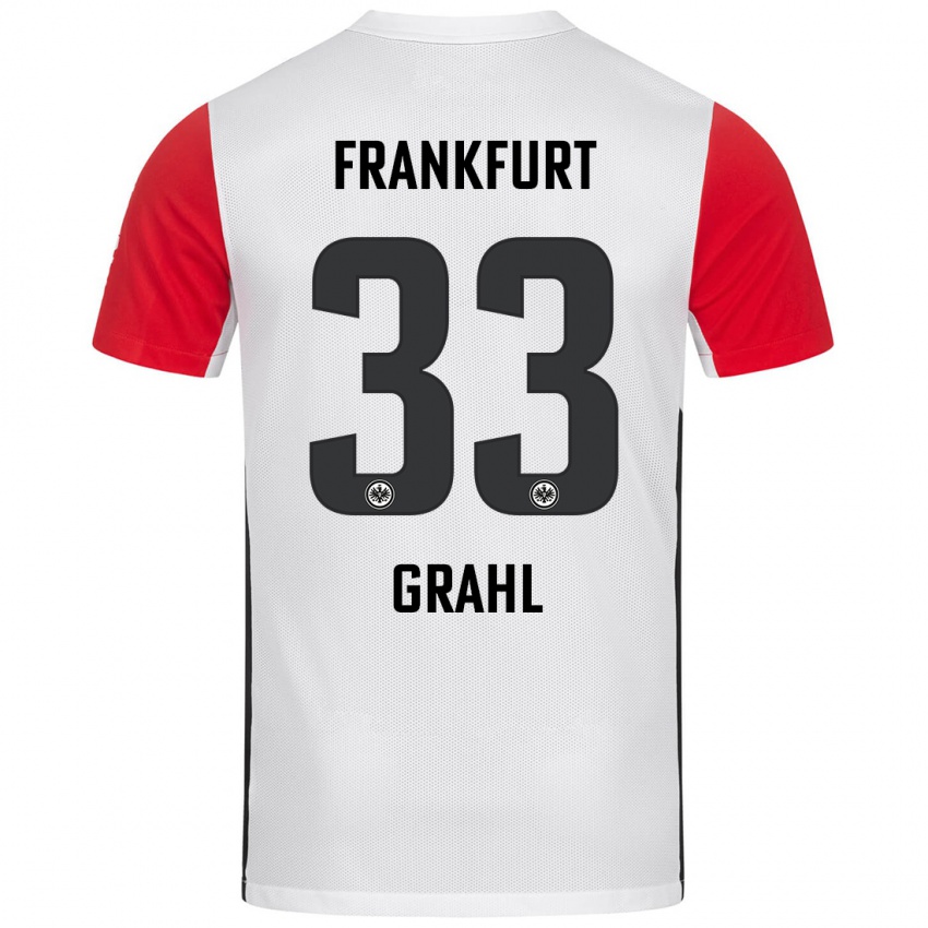 Kinder Jens Grahl #33 Weiß Rot Heimtrikot Trikot 2024/25 T-Shirt Österreich