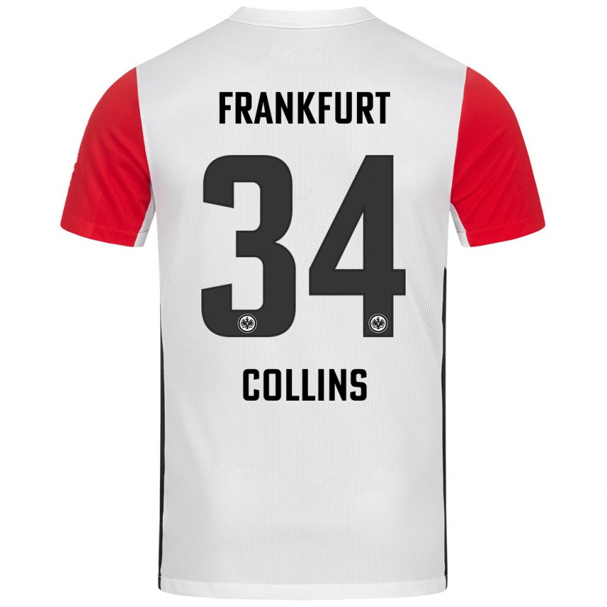 Kinder Nnamdi Collins #34 Weiß Rot Heimtrikot Trikot 2024/25 T-Shirt Österreich