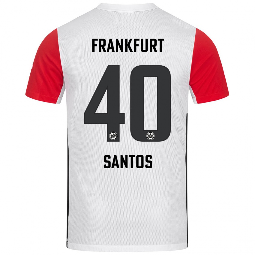 Kinder Kauã Santos #40 Weiß Rot Heimtrikot Trikot 2024/25 T-Shirt Österreich