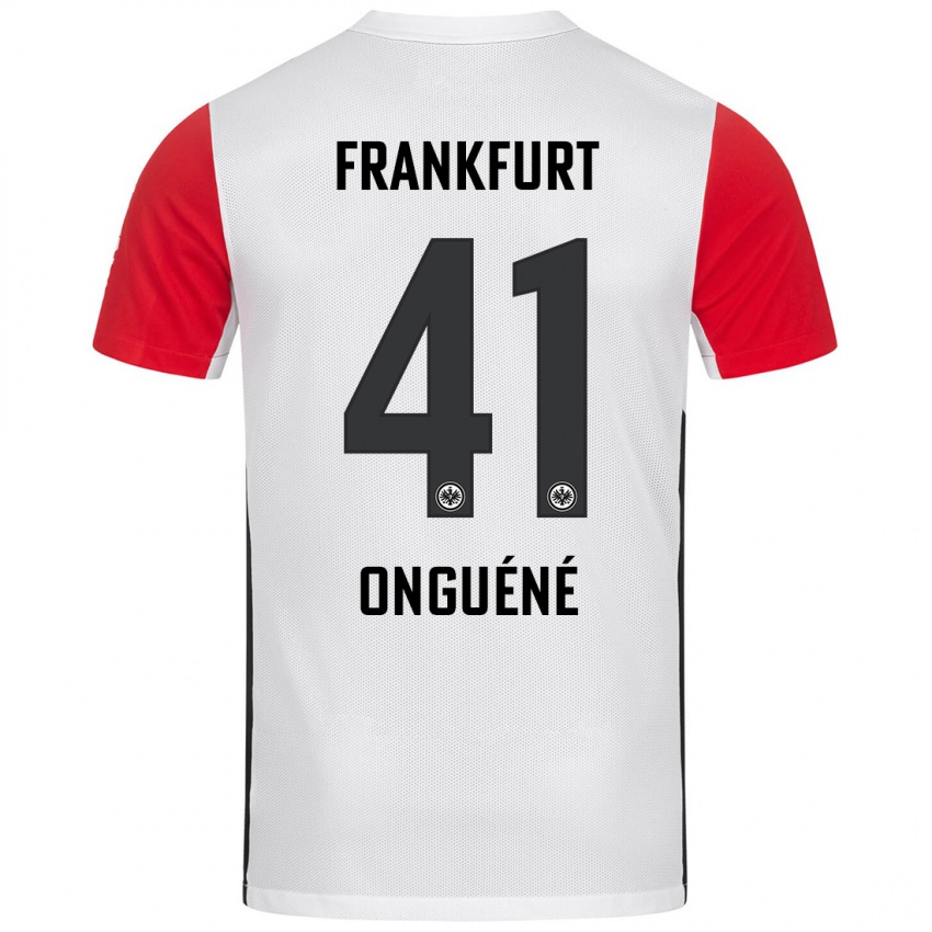 Kinder Jérôme Onguéné #41 Weiß Rot Heimtrikot Trikot 2024/25 T-Shirt Österreich