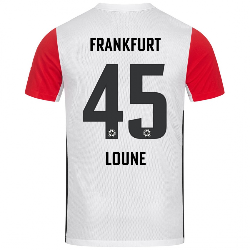 Kinder Mehdi Loune #45 Weiß Rot Heimtrikot Trikot 2024/25 T-Shirt Österreich