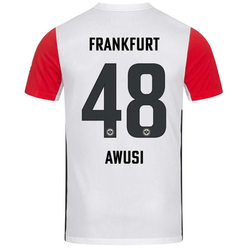 Kinder Junior Awusi #48 Weiß Rot Heimtrikot Trikot 2024/25 T-Shirt Österreich