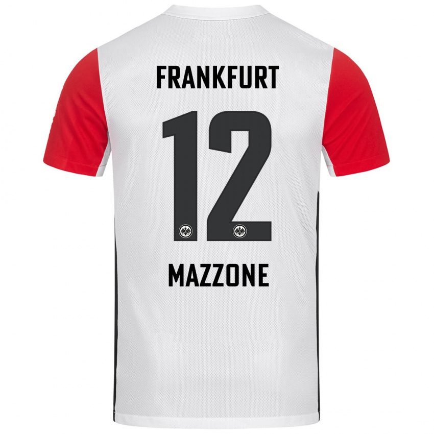 Kinder Matteo Mazzone #12 Weiß Rot Heimtrikot Trikot 2024/25 T-Shirt Österreich