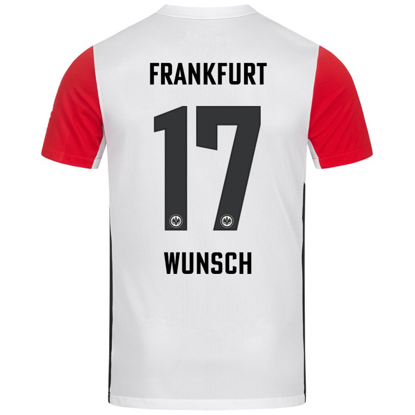 Kinder Paul Wünsch #17 Weiß Rot Heimtrikot Trikot 2024/25 T-Shirt Österreich