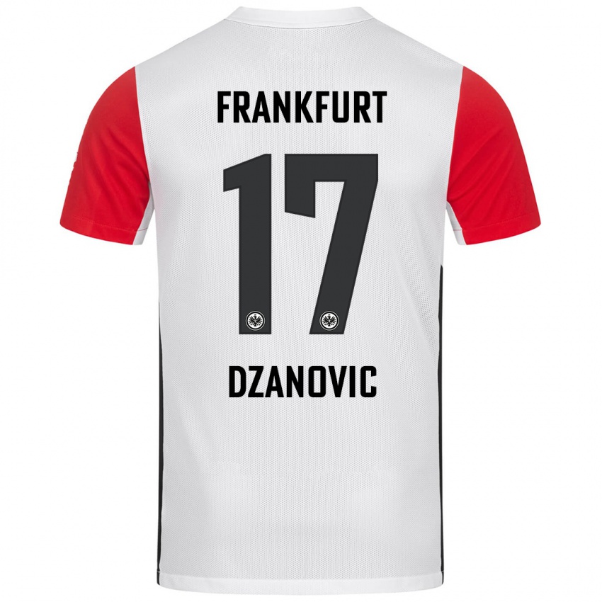 Kinder Benjamin Dzanovic #17 Weiß Rot Heimtrikot Trikot 2024/25 T-Shirt Österreich