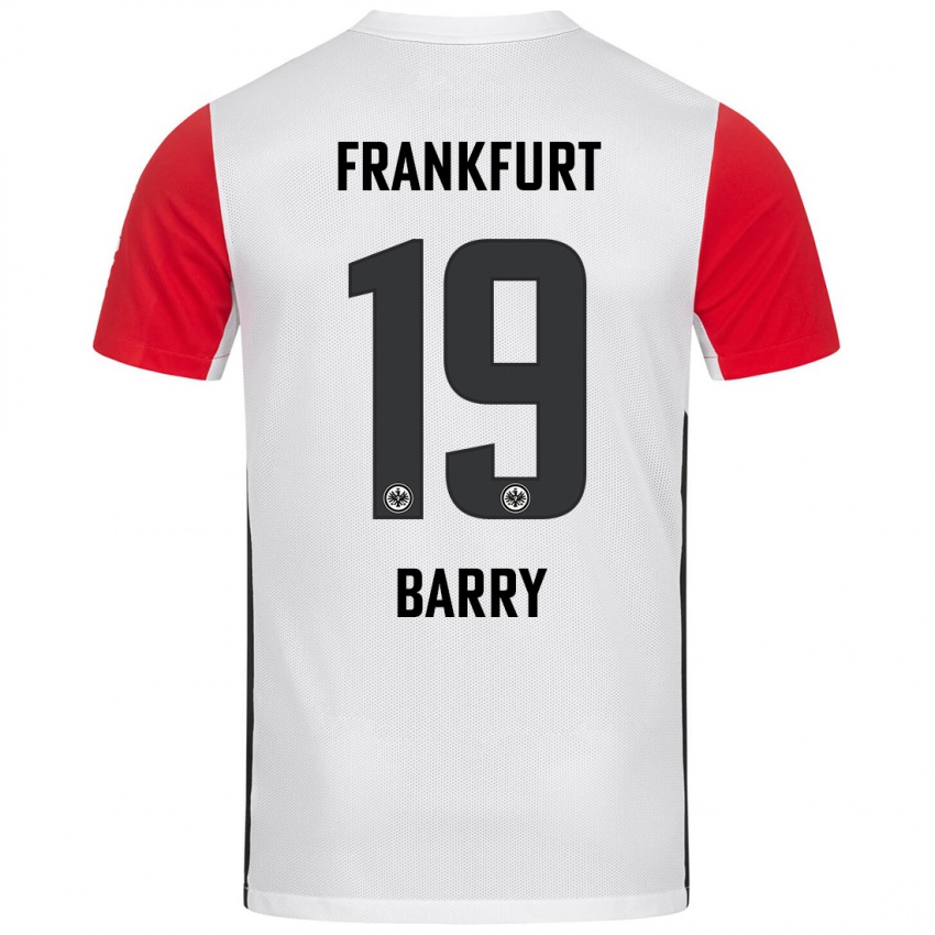 Kinder Jasha Barry #19 Weiß Rot Heimtrikot Trikot 2024/25 T-Shirt Österreich