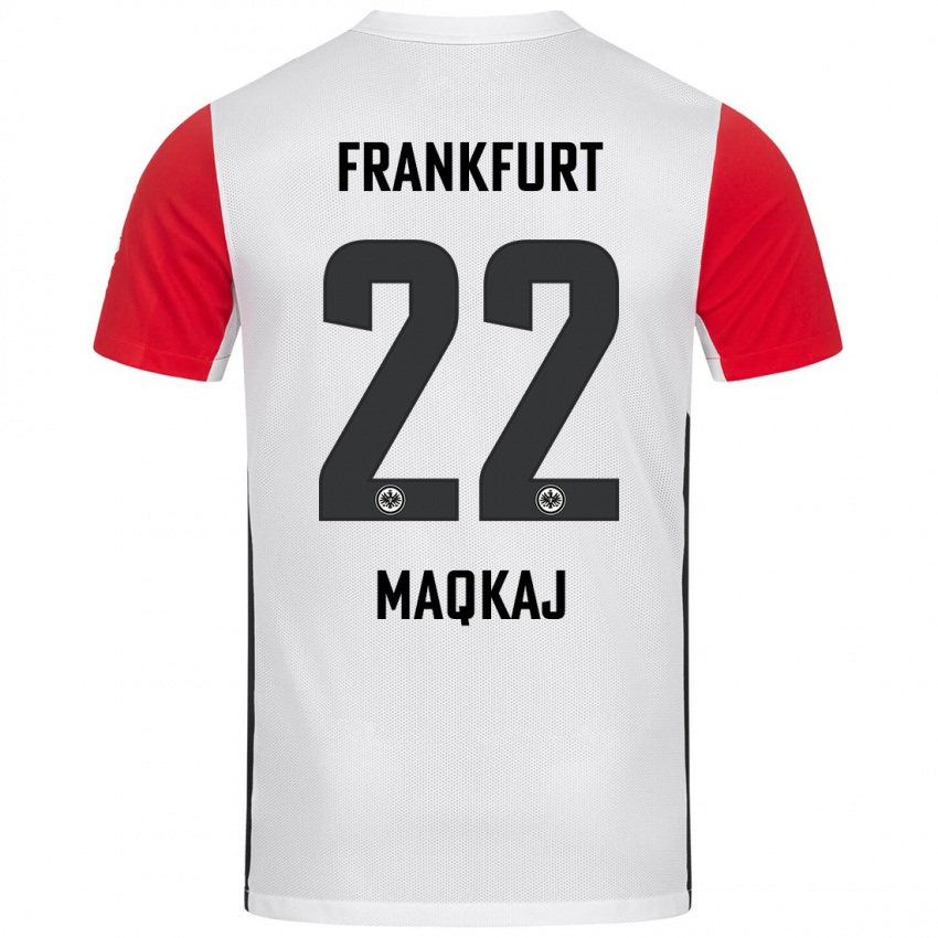 Kinder Dritan Maqkaj #22 Weiß Rot Heimtrikot Trikot 2024/25 T-Shirt Österreich