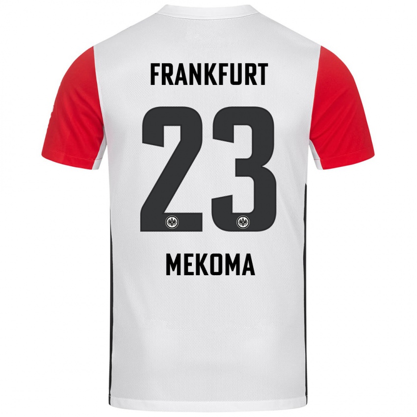 Kinder Jamal Mekoma #23 Weiß Rot Heimtrikot Trikot 2024/25 T-Shirt Österreich