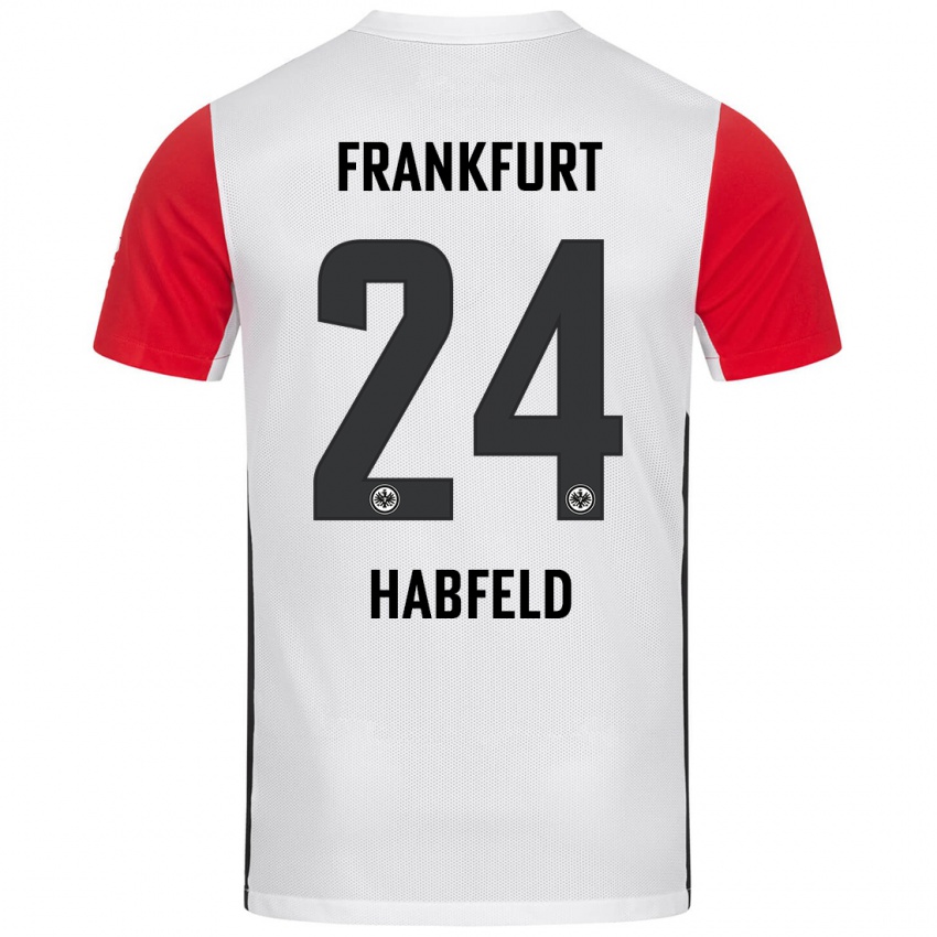 Kinder Josef Haßfeld #24 Weiß Rot Heimtrikot Trikot 2024/25 T-Shirt Österreich