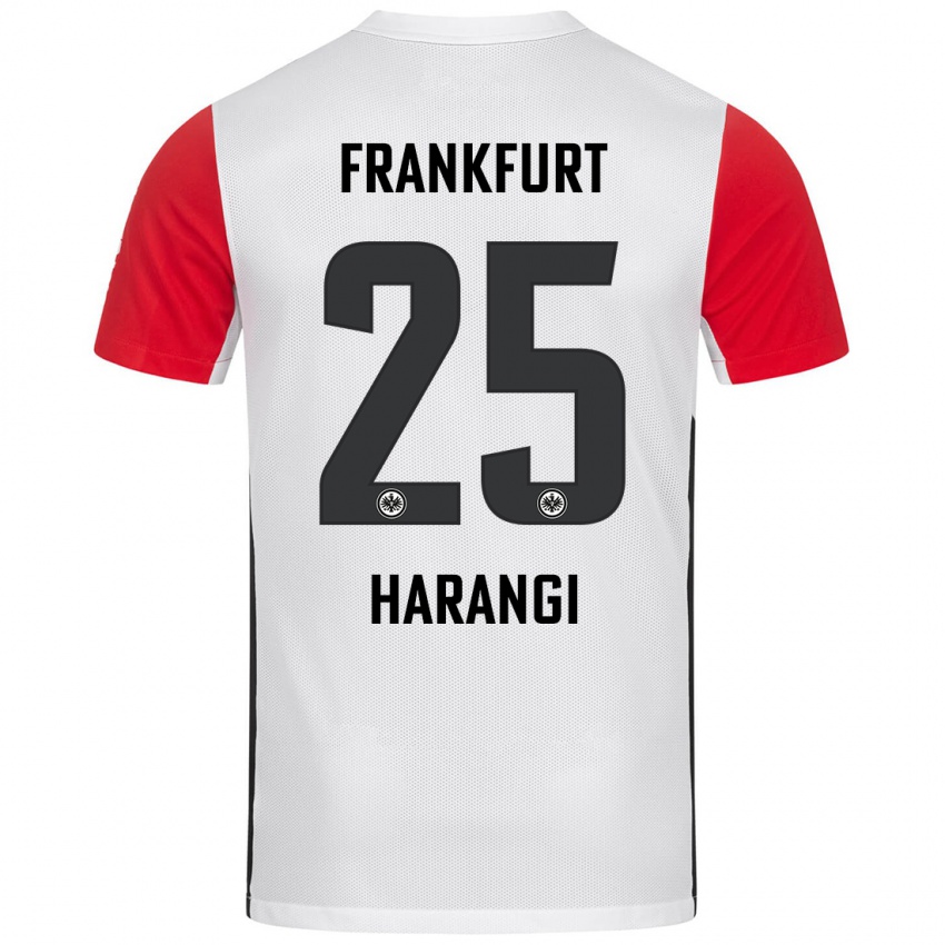 Kinder Aiden Harangi #25 Weiß Rot Heimtrikot Trikot 2024/25 T-Shirt Österreich