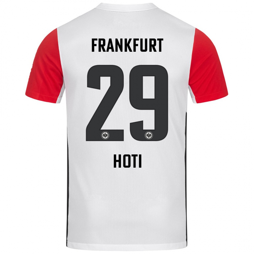 Kinder Leart Hoti #29 Weiß Rot Heimtrikot Trikot 2024/25 T-Shirt Österreich