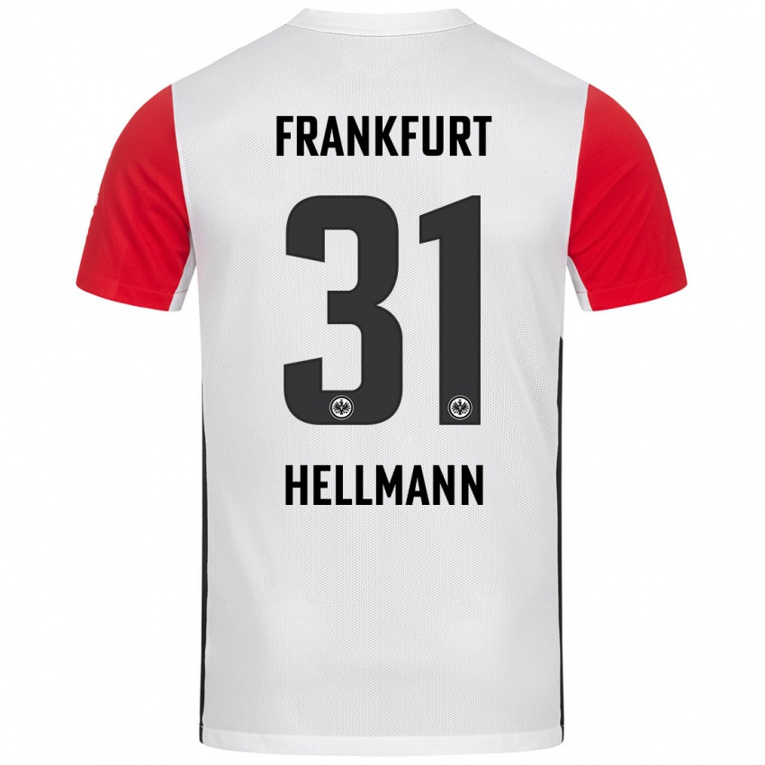 Kinder Melvin Hellmann #31 Weiß Rot Heimtrikot Trikot 2024/25 T-Shirt Österreich