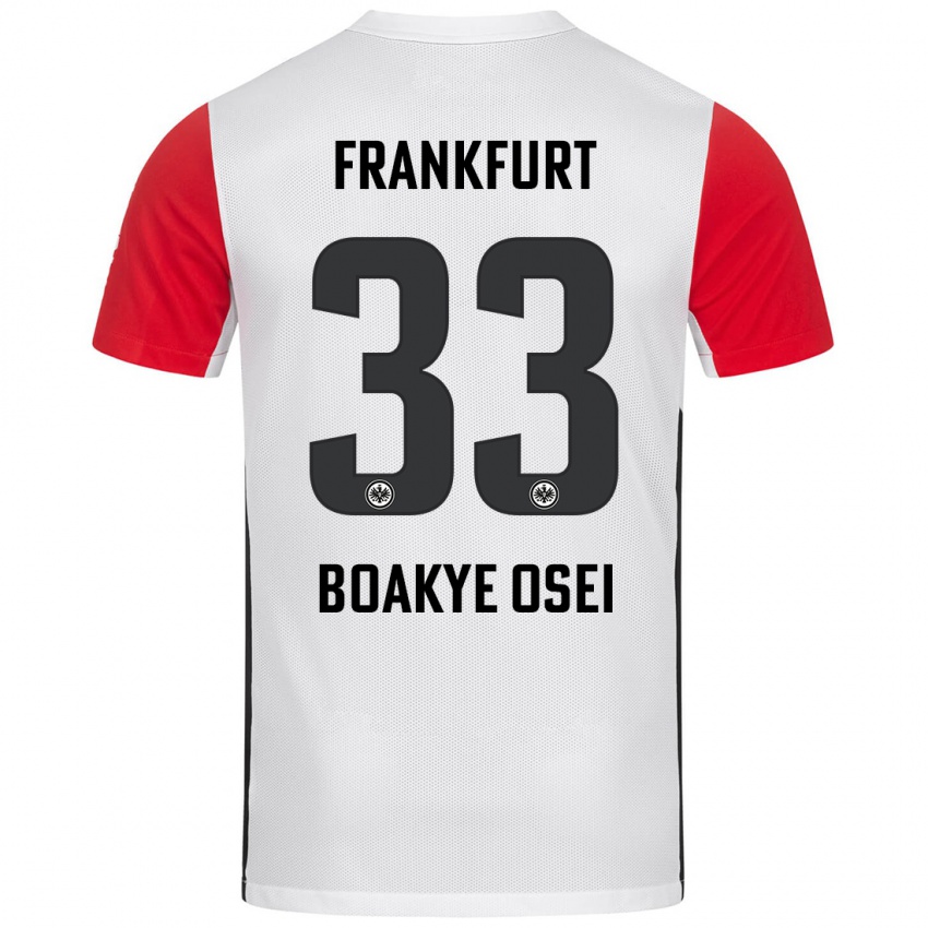 Kinder Derek Boakye-Osei #33 Weiß Rot Heimtrikot Trikot 2024/25 T-Shirt Österreich