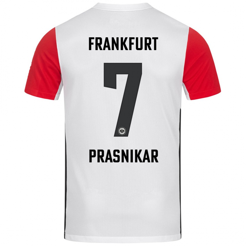 Kinder Lara Prašnikar #7 Weiß Rot Heimtrikot Trikot 2024/25 T-Shirt Österreich