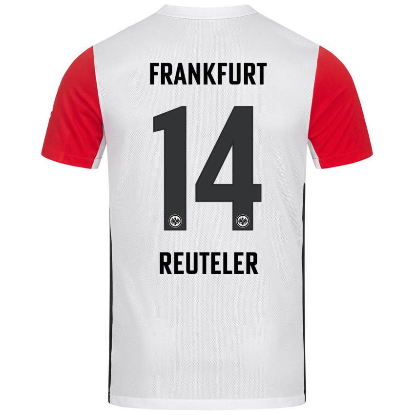 Kinder Geraldine Reuteler #14 Weiß Rot Heimtrikot Trikot 2024/25 T-Shirt Österreich