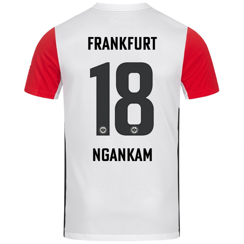 Kinder Jessic Ngankam #18 Weiß Rot Heimtrikot Trikot 2024/25 T-Shirt Österreich