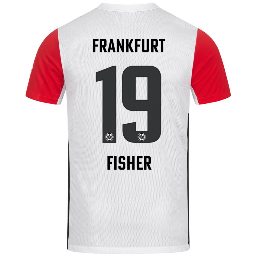 Kinder Ben-Luca Fisher #19 Weiß Rot Heimtrikot Trikot 2024/25 T-Shirt Österreich