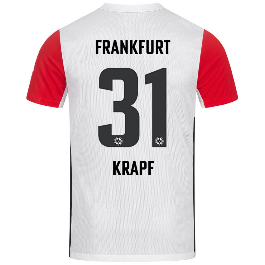 Kinder Maximilian Krapf #31 Weiß Rot Heimtrikot Trikot 2024/25 T-Shirt Österreich