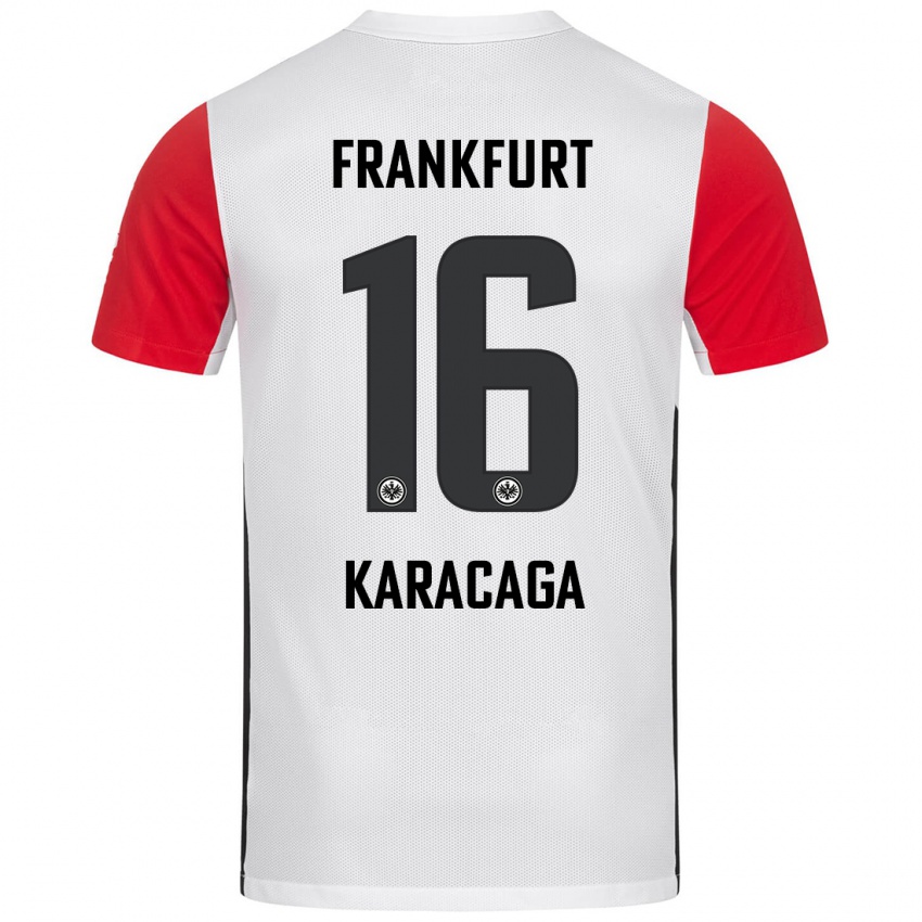 Kinder Tom Karacaga #16 Weiß Rot Heimtrikot Trikot 2024/25 T-Shirt Österreich