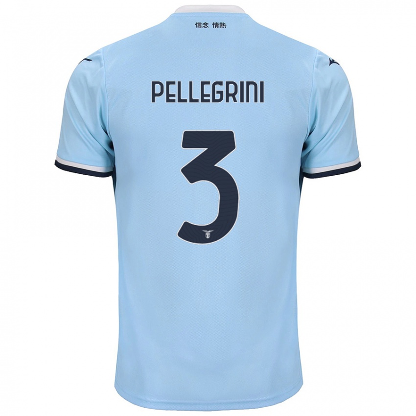 Kinder Luca Pellegrini #3 Blau Heimtrikot Trikot 2024/25 T-Shirt Österreich