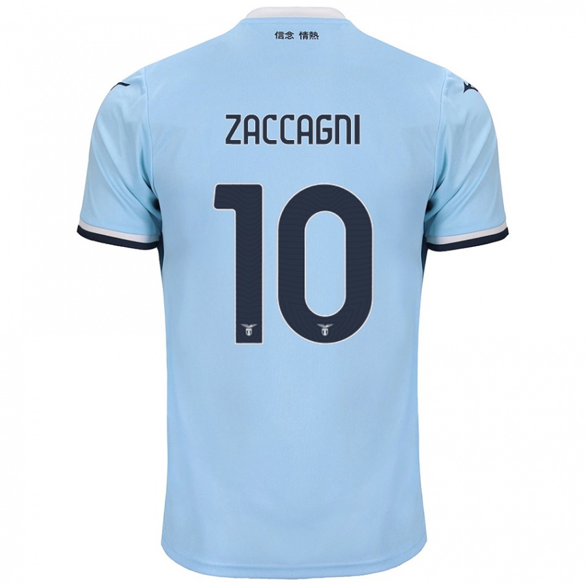 Kinder Mattia Zaccagni #10 Blau Heimtrikot Trikot 2024/25 T-Shirt Österreich