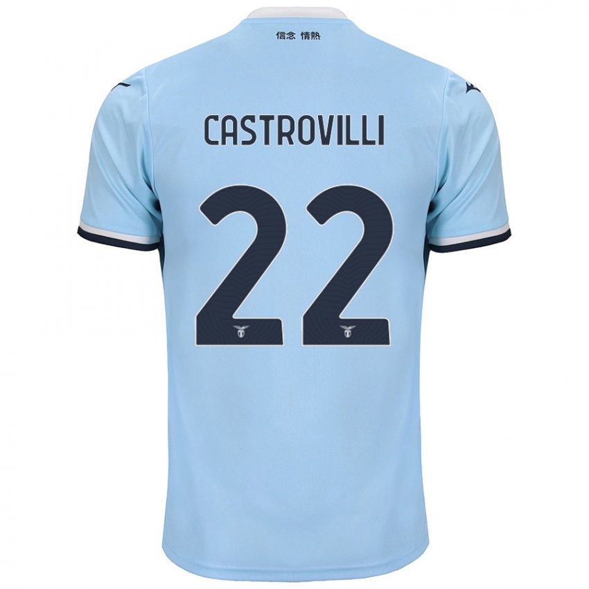 Kinder Gaetano Castrovilli #22 Blau Heimtrikot Trikot 2024/25 T-Shirt Österreich