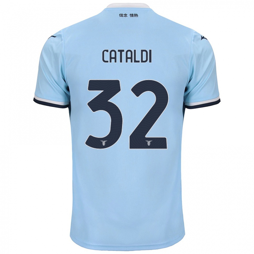 Kinder Danilo Cataldi #32 Blau Heimtrikot Trikot 2024/25 T-Shirt Österreich