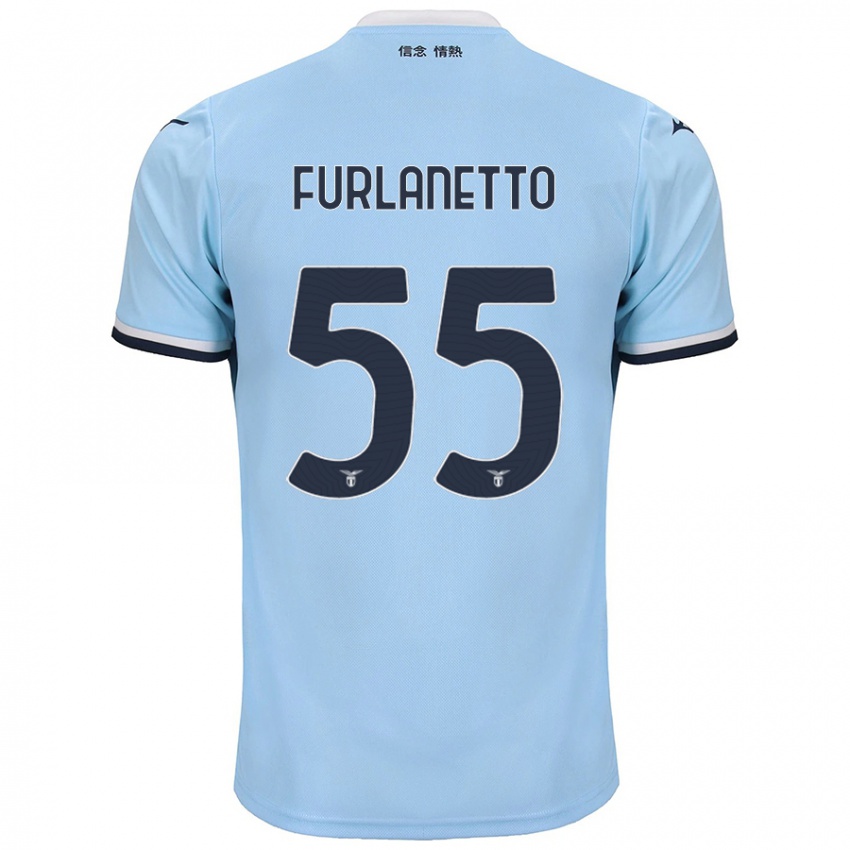 Kinder Alessio Furlanetto #55 Blau Heimtrikot Trikot 2024/25 T-Shirt Österreich