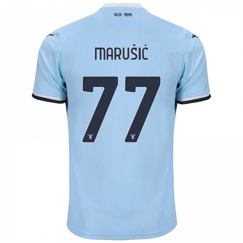 Kinder Adam Marusic #77 Blau Heimtrikot Trikot 2024/25 T-Shirt Österreich