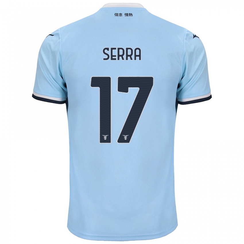 Kinder Federico Serra #17 Blau Heimtrikot Trikot 2024/25 T-Shirt Österreich