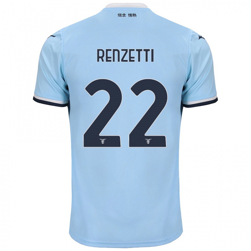 Kinder Davide Renzetti #22 Blau Heimtrikot Trikot 2024/25 T-Shirt Österreich