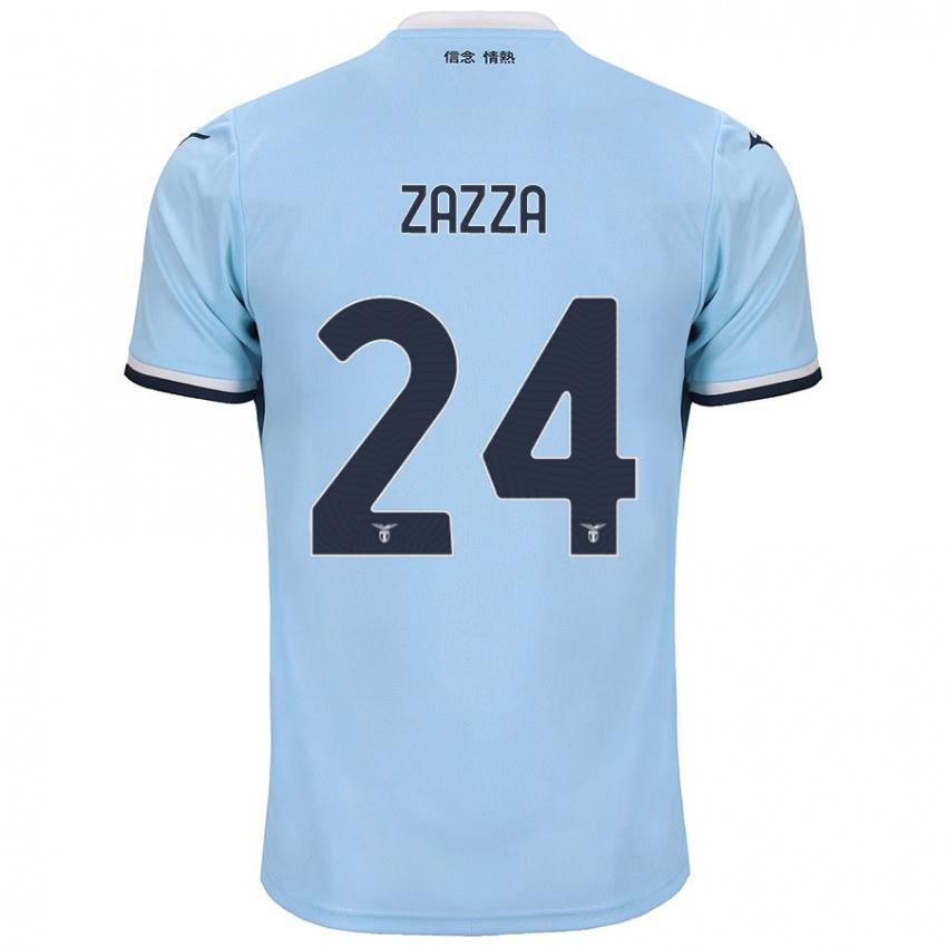 Kinder Matteo Zazza #24 Blau Heimtrikot Trikot 2024/25 T-Shirt Österreich