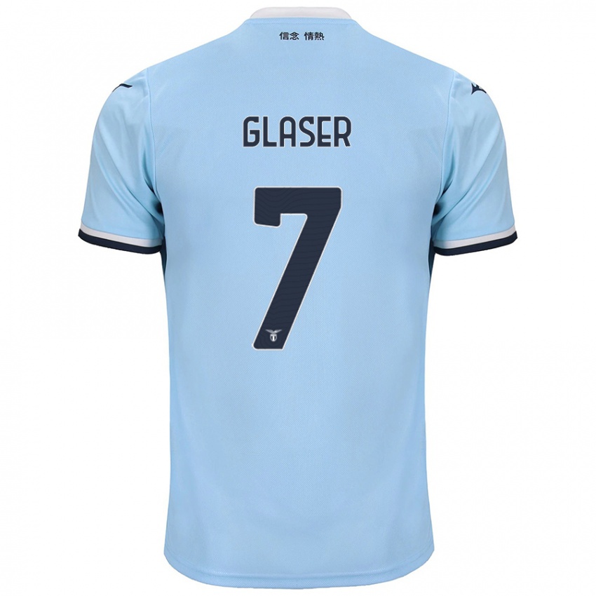 Kinder Julia Glaser #7 Blau Heimtrikot Trikot 2024/25 T-Shirt Österreich