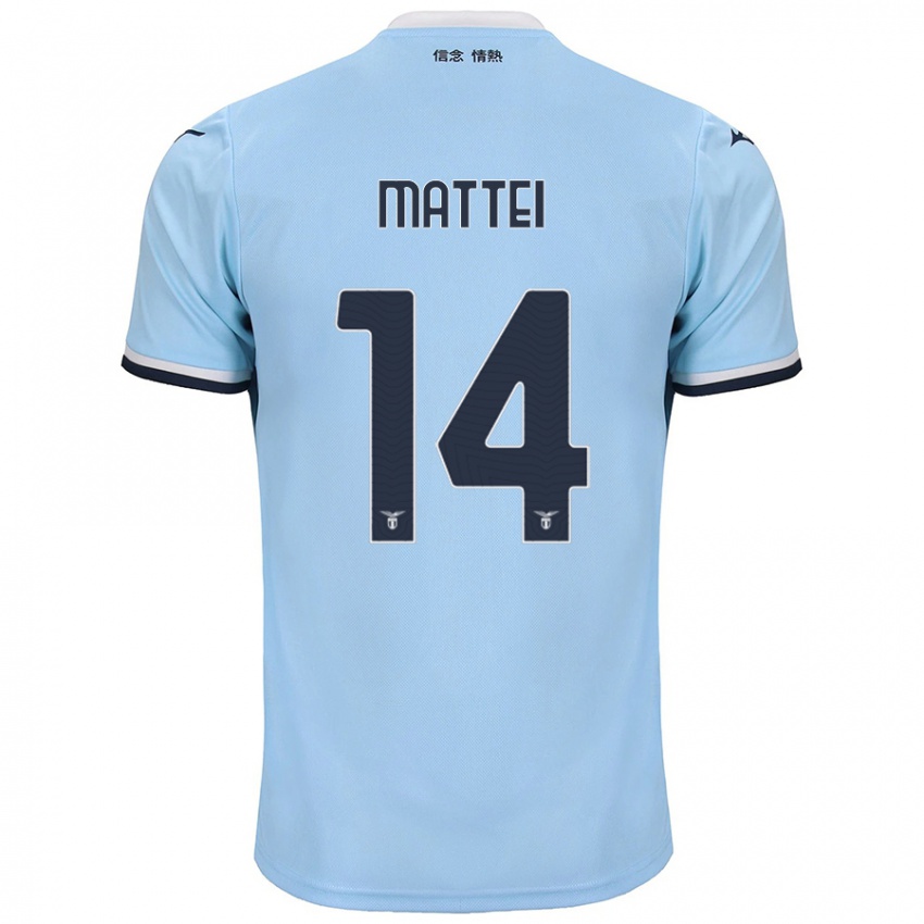 Kinder Sarah Mattei #14 Blau Heimtrikot Trikot 2024/25 T-Shirt Österreich