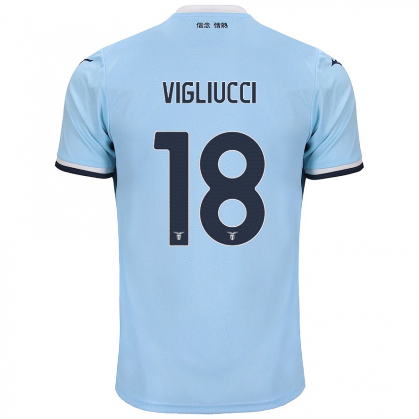 Kinder Chiara Vigliucci #18 Blau Heimtrikot Trikot 2024/25 T-Shirt Österreich