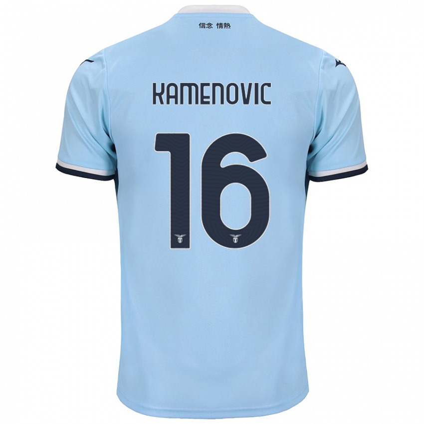 Kinder Dimitrije Kamenović #16 Blau Heimtrikot Trikot 2024/25 T-Shirt Österreich