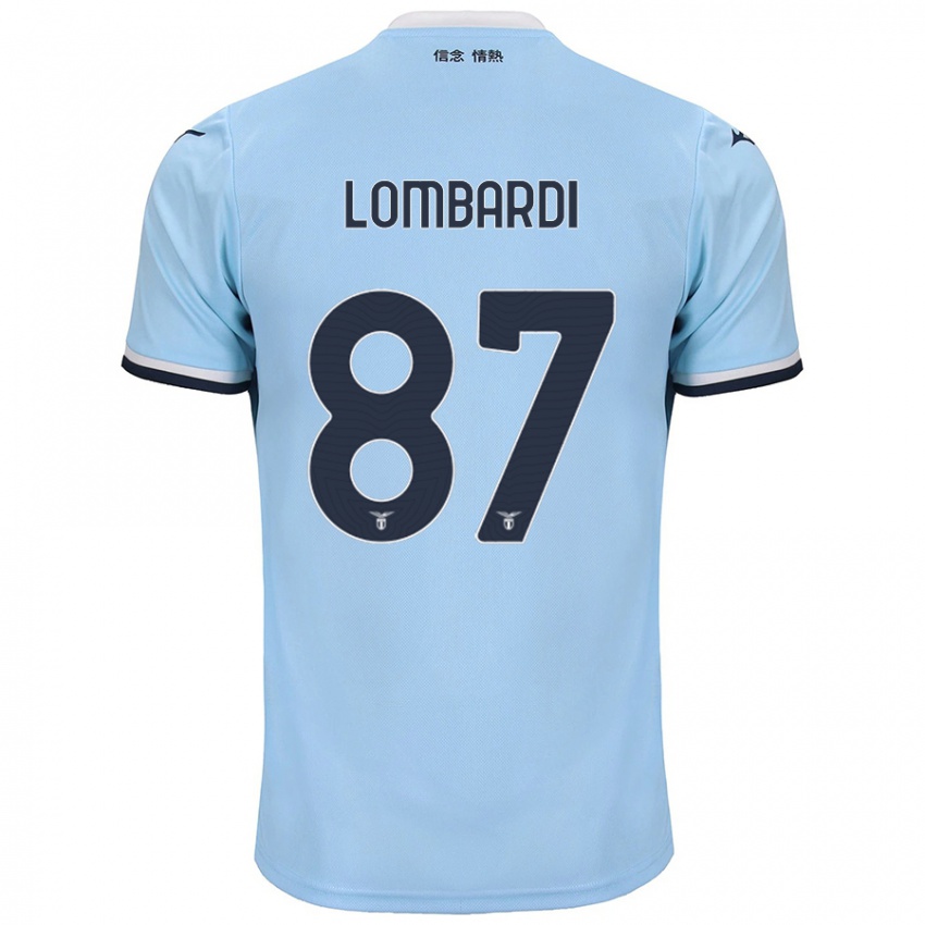 Kinder Cristiano Lombardi #87 Blau Heimtrikot Trikot 2024/25 T-Shirt Österreich