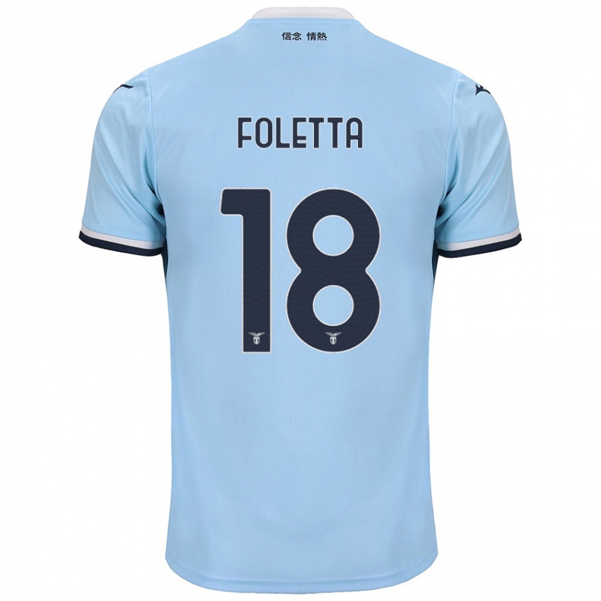 Kinder Isabella Foletta #18 Blau Heimtrikot Trikot 2024/25 T-Shirt Österreich