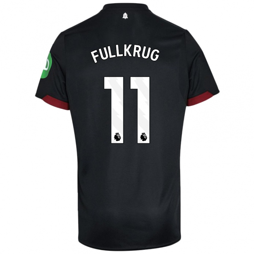 Kinder Niclas Füllkrug #11 Schwarz Weiß Auswärtstrikot Trikot 2024/25 T-Shirt Österreich