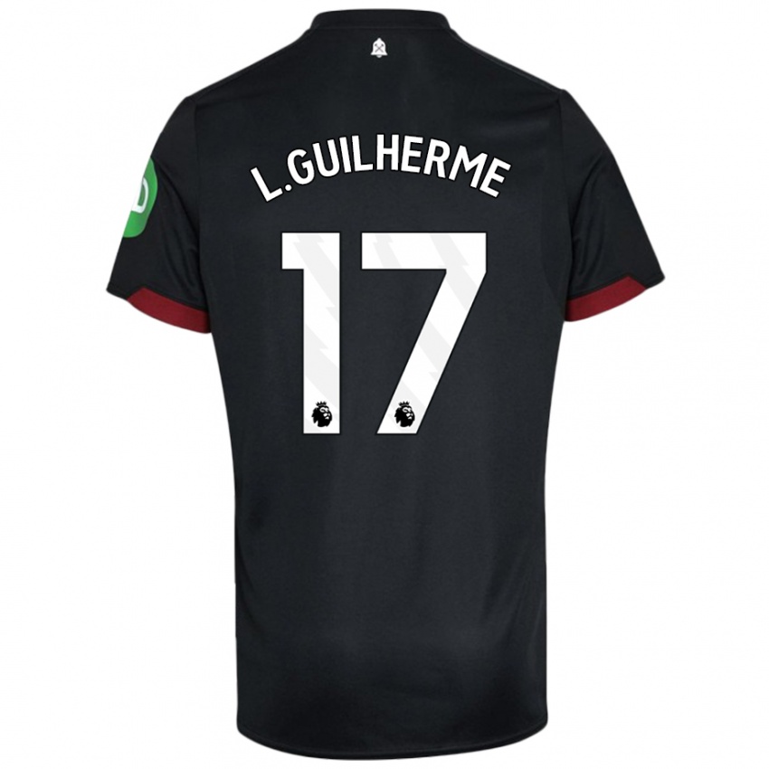 Kinder Luis Guilherme #17 Schwarz Weiß Auswärtstrikot Trikot 2024/25 T-Shirt Österreich