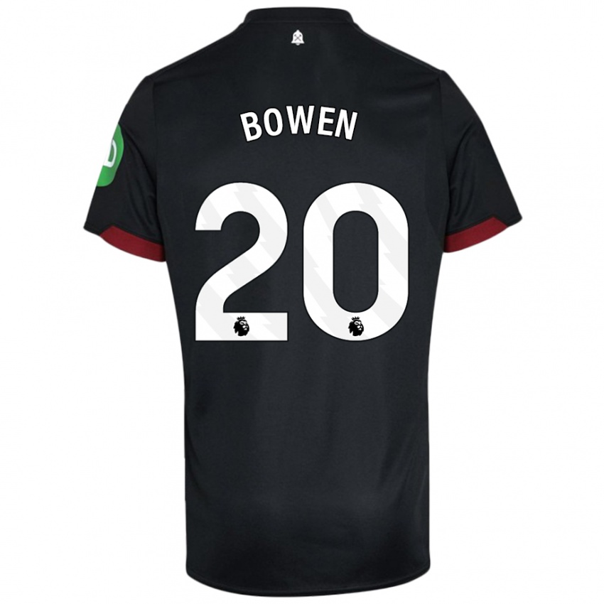 Kinder Jarrod Bowen #20 Schwarz Weiß Auswärtstrikot Trikot 2024/25 T-Shirt Österreich