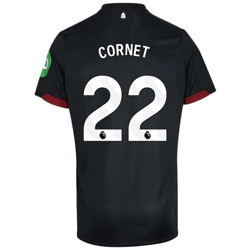 Kinder Maxwel Cornet #22 Schwarz Weiß Auswärtstrikot Trikot 2024/25 T-Shirt Österreich