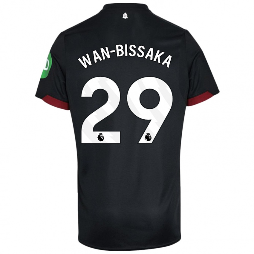 Kinder Aaron Wan-Bissaka #29 Schwarz Weiß Auswärtstrikot Trikot 2024/25 T-Shirt Österreich