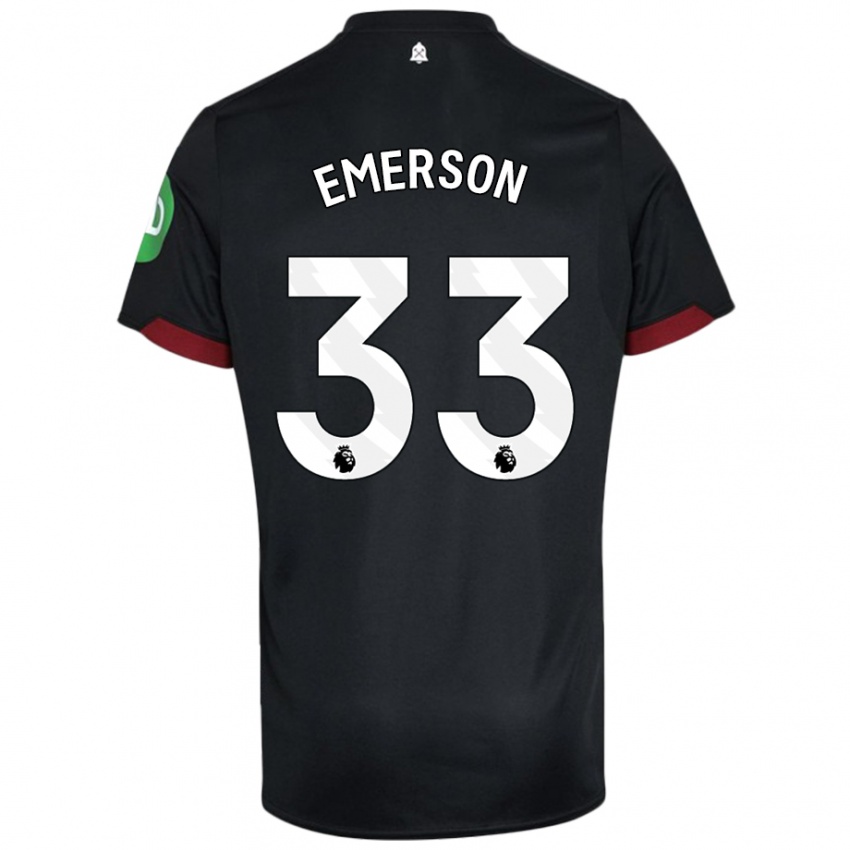 Kinder Emerson Palmieri #33 Schwarz Weiß Auswärtstrikot Trikot 2024/25 T-Shirt Österreich